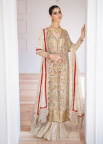 White Embroidered Organza & Cotton Net Gharara (3-Piece) - Image 8
