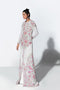Pakistani White Hand-Embellished Net Gown (1-Pc) - Image 4