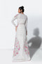 Pakistani White Hand-Embellished Net Gown (1-Pc) - Image 6