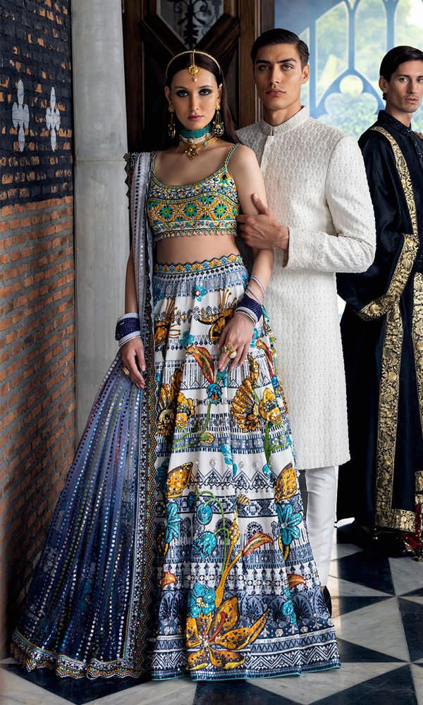 White Self-Embroidered Silk-Blend Sherwani (2-Piece) - Image 5