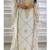 Pakistani White Gold Embroidered Georgette Kaftan (1-Pc) - Image 2