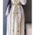White Zari & Bead Embroidered Georgette Kaftan (2-Piece) - Image 3