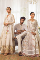 Pakistani White Chikan Embroidered Kalidar Dress (2-Piece) - Image 4