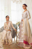 Pakistani White Chikan Embroidered Kalidar Dress (2-Piece) - Image 5