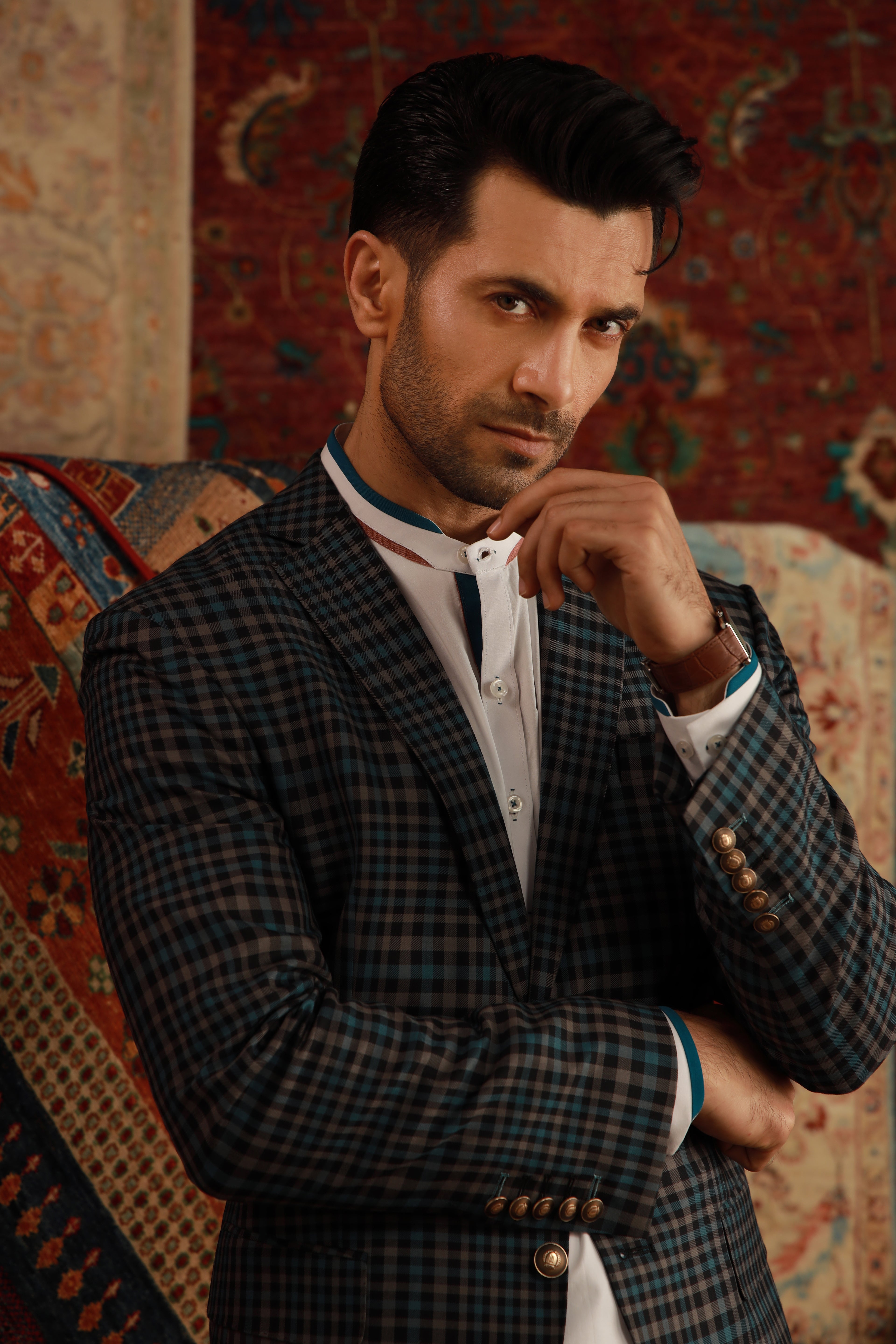 White Embroidered Cotton Kurta Pajama (2-Piece) - Image 4