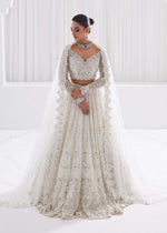 White Embroidered Net Lehenga Set (3-Piece) - Image 2