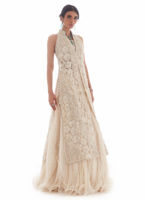 Pakistani White Cutwork Raw Silk Lehenga (3-Piece) - Image 7