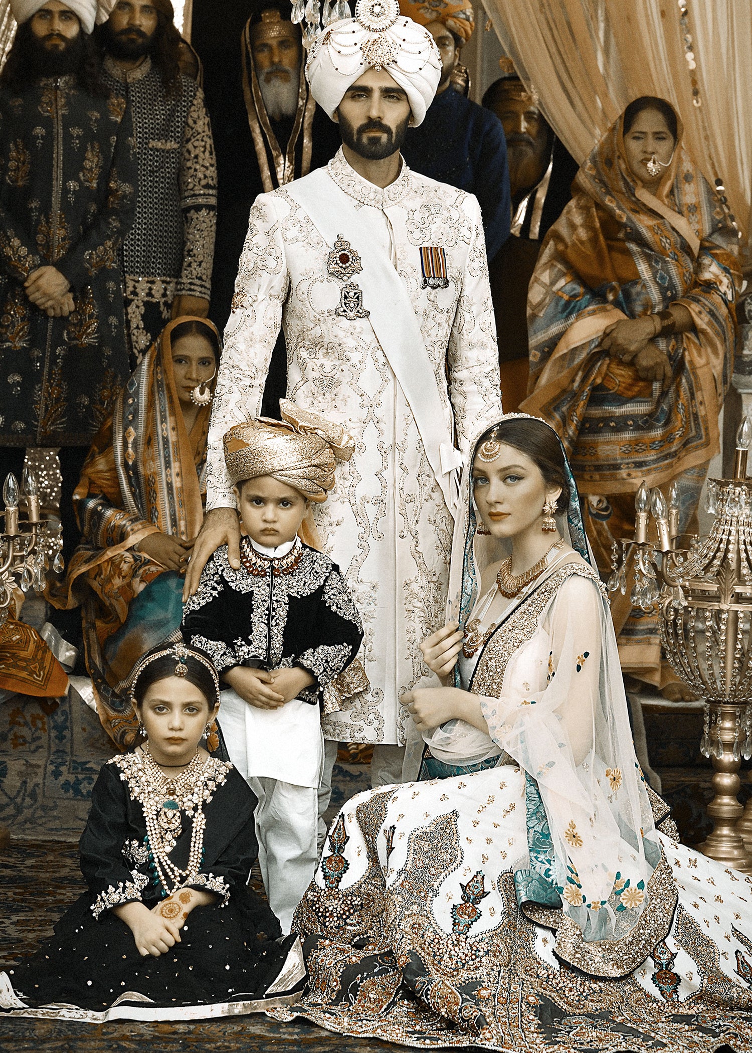 White Embroidered Raw Silk Lehenga Choli (3-Piece) - Image 3