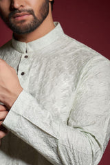 Apple White Chikankari Soft Cotton Kurta Pant Set (2-Piece) - Image 4