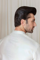 White Embroidered Pure Cotton Kurta (2-Piece) - Image 6