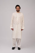 White Chikankari Cotton Shalwar Kameez (2-Piece) - Image 1