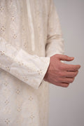 White Chikankari Cotton Shalwar Kameez (2-Piece) - Image 2