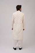 White Chikankari Cotton Shalwar Kameez (2-Piece) - Image 4