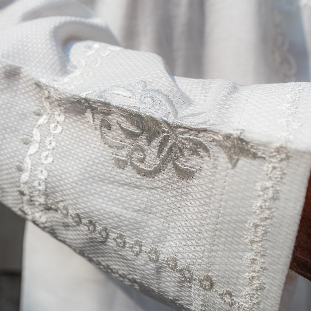 White Chikankari Cotton Kurta with Farshi Shalwar (2-Piece) - Image 13