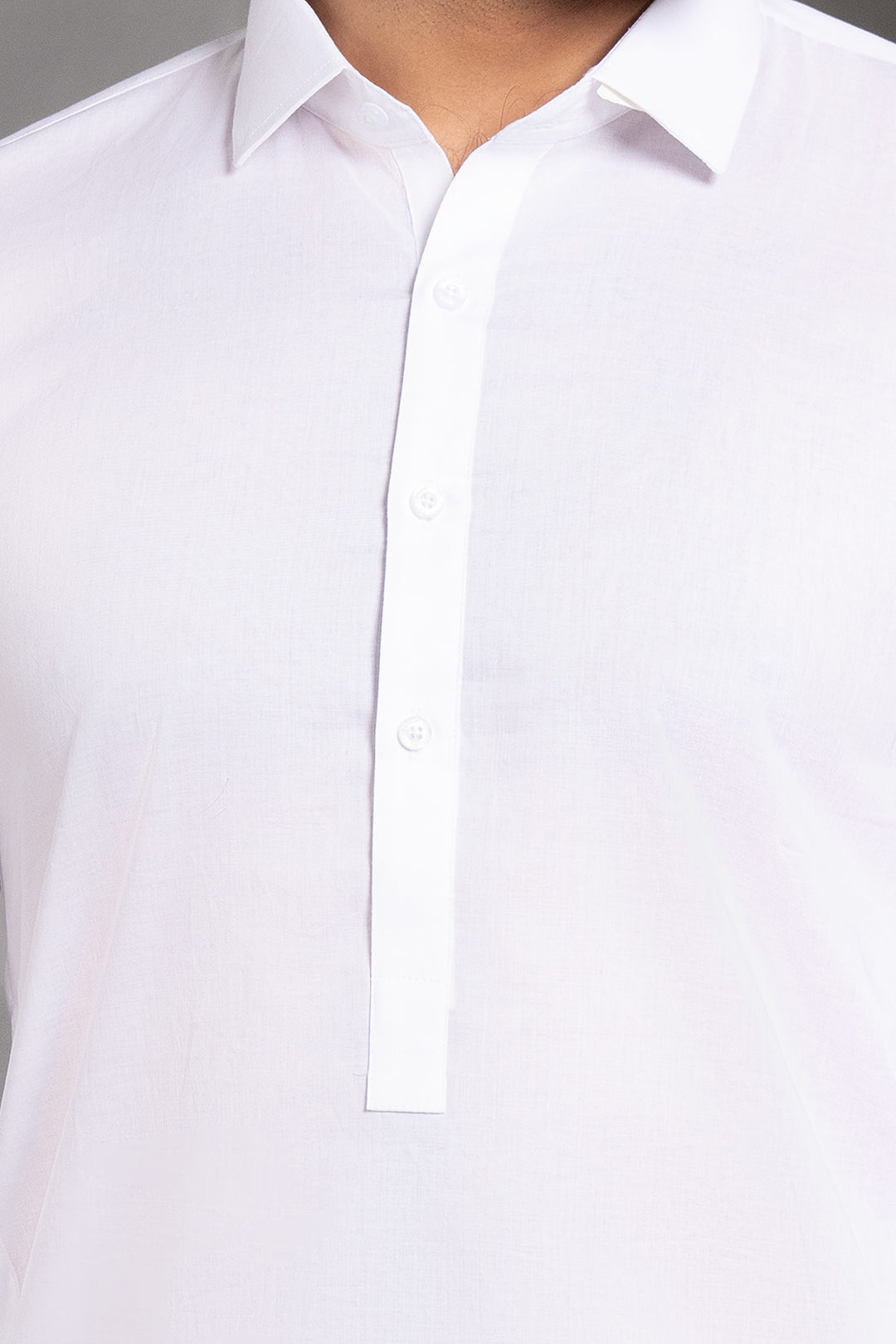 White Cotton Shalwar Kameez (2-Piece) - Image 4