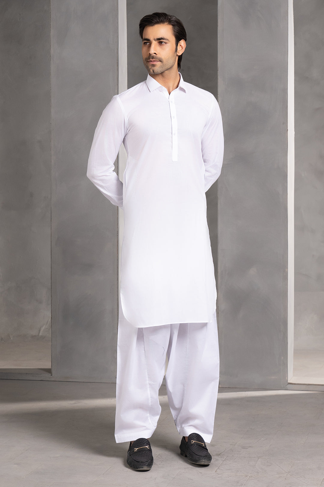 White Cotton Shalwar Kameez (2-Piece) - Image 7