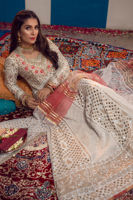 Pakistani White Chikankari Embroidered Pishwas Dress (3-Piece) - Image 4