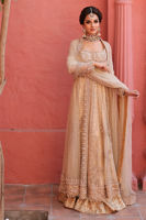 Snow White Embellished Net Pishwas Dress (3-Piece) - Image 15