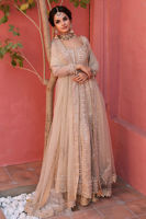 Snow White Embellished Net Pishwas Dress (3-Piece) - Image 7