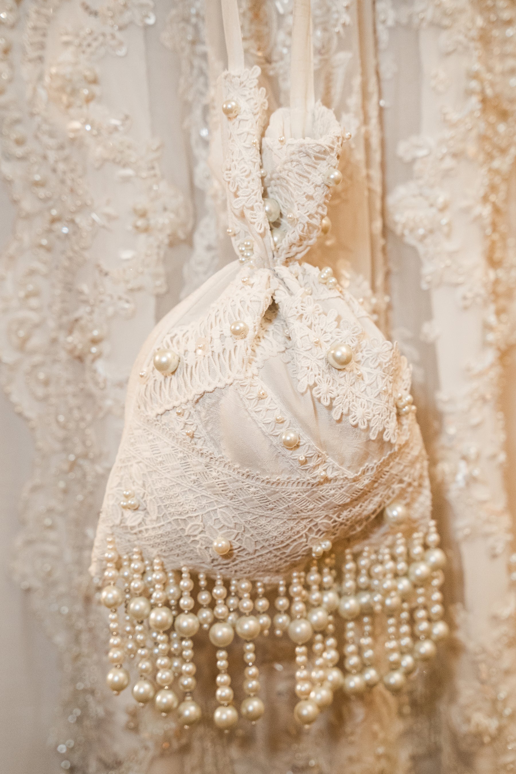 Pakistani Pearl White Embroidered Chiffon Blend Salwar Kameez (3-Piece) - Image 7