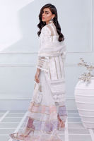 White Chikan Embroidered 3-Piece Salwar Kameez - Image 4