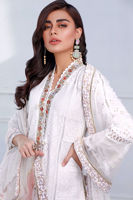 White Chikan Embroidered 3-Piece Salwar Kameez - Image 7