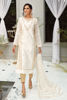 Pakistani White Sheesha Embroidered Cotton Net & Georgette Salwar Kameez (3-Piece) - Image 2