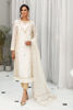 Pakistani White Sheesha Embroidered Cotton Net & Georgette Salwar Kameez (3-Piece) - Image 5