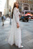 Pakistani White Embroidered Organza Jacket with Raw Silk Palazzo (2-Piece) - Image 11