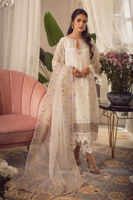 Pakistani White Chikankari Raw Silk Salwar Kameez (3-Piece) - Image 2