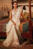 Pakistani White Embroidered Net Saree with Halter Blouse (2-Piece) - Image 3