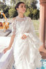 Pakistani White Embroidered Organza Net Saree (2-Piece) - Image 4
