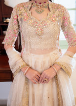 White Hand-Embellished Net & Organza Sharara (3-Piece) - Image 3