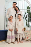 White Schiffli Cotton Embroidered Kurta (2-Piece) - Image 7