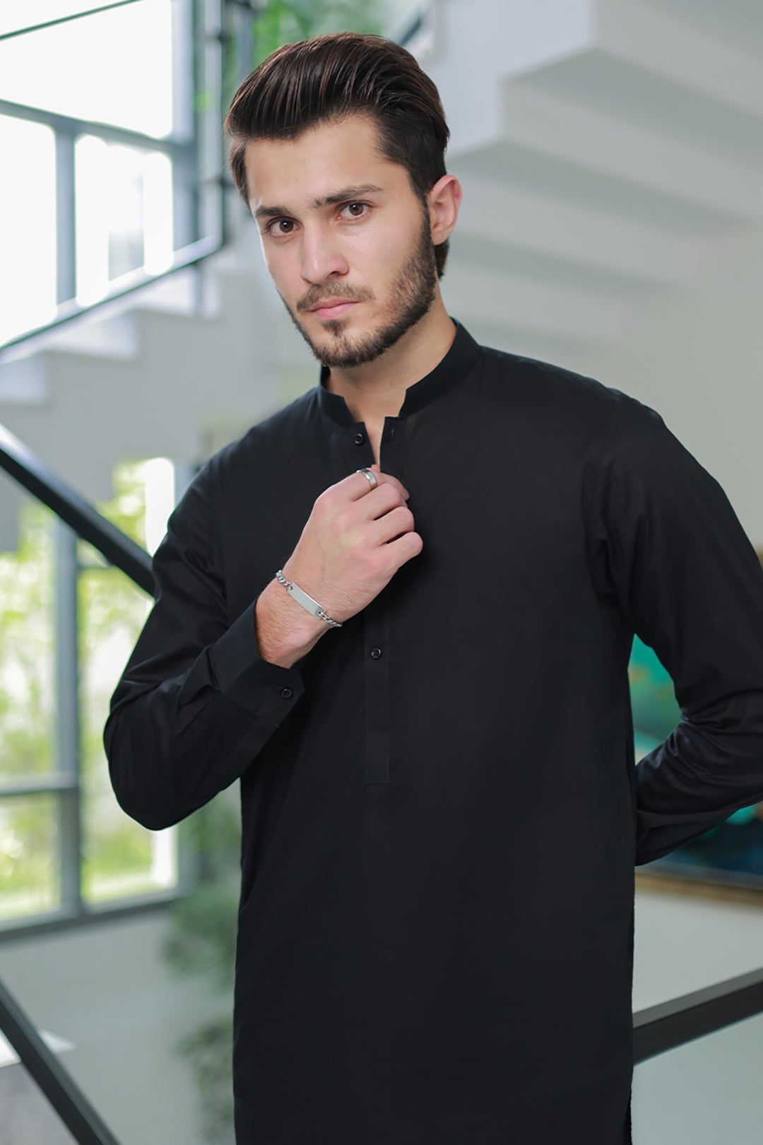 White Cotton Shalwar Kameez Fabric (Unstitched 2-Piece) - Image 22