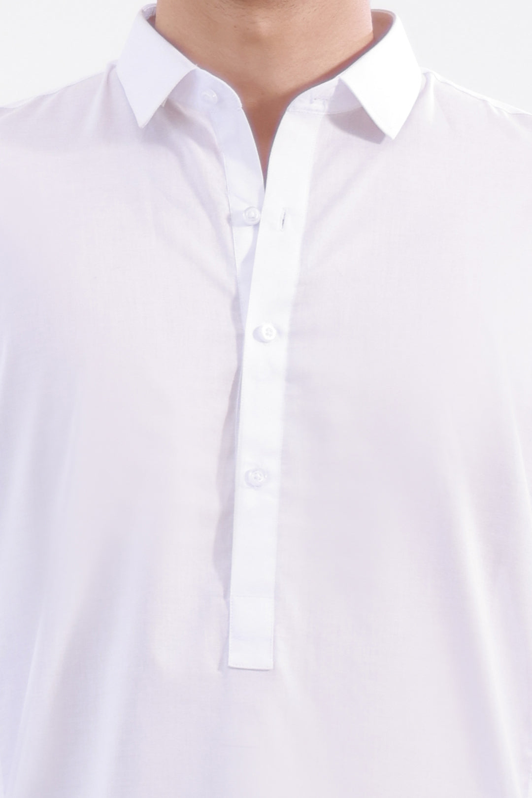 White Cotton Shalwar Kameez Fabric (Unstitched 2-Piece) - Image 44