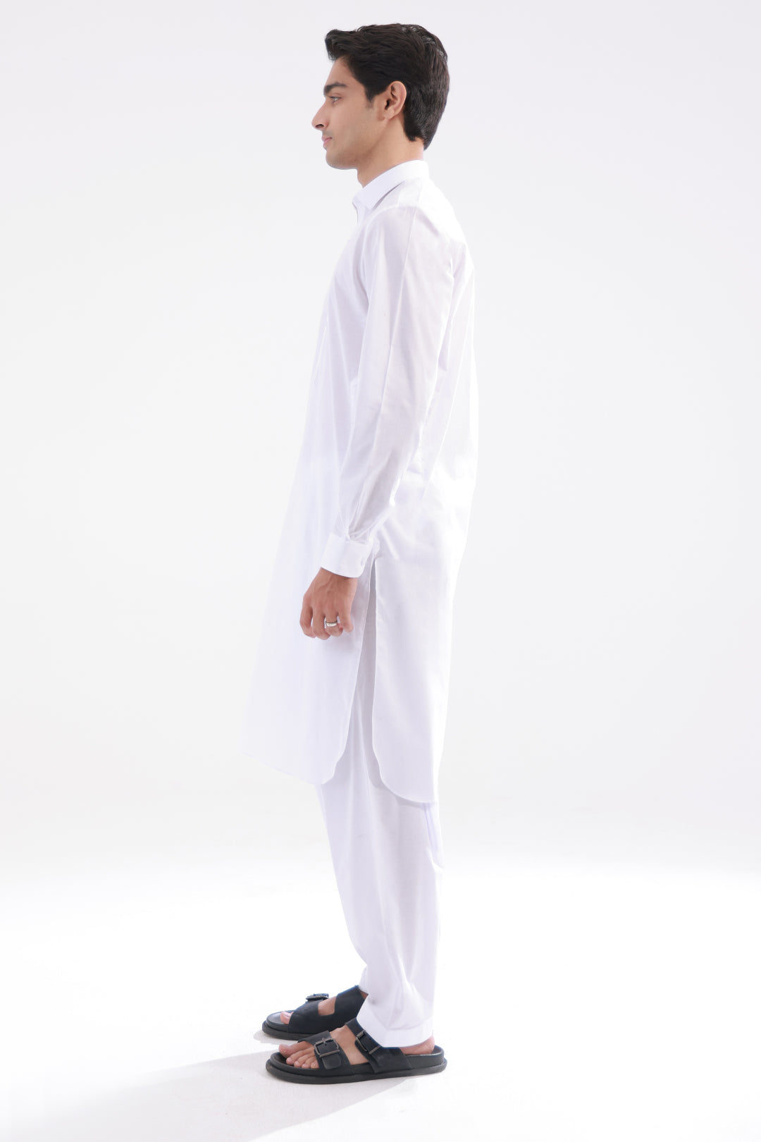 White Cotton Shalwar Kameez Fabric (Unstitched 2-Piece) - Image 45