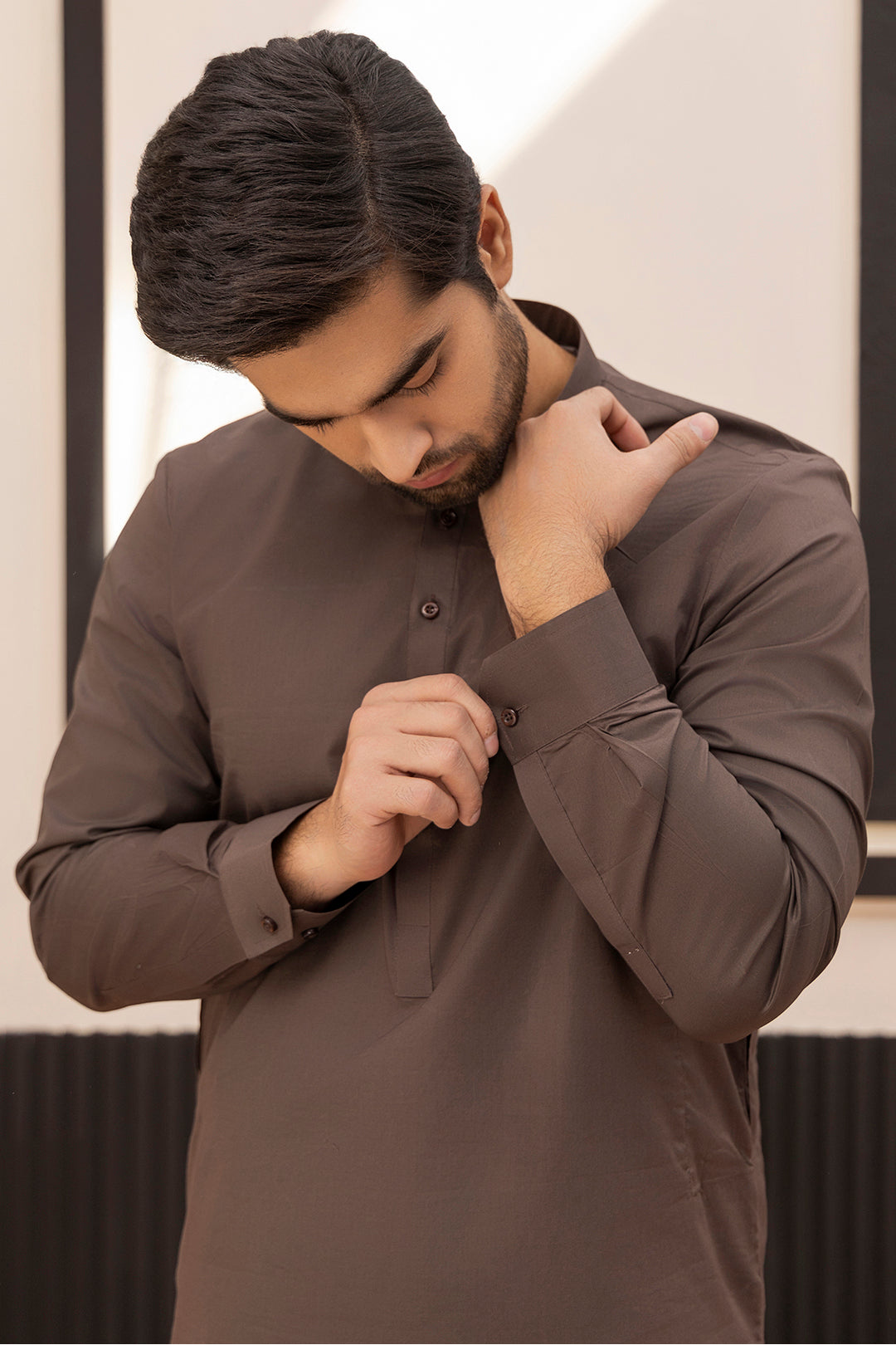 White Cotton Shalwar Kameez Fabric (Unstitched 2-Piece) - Image 79