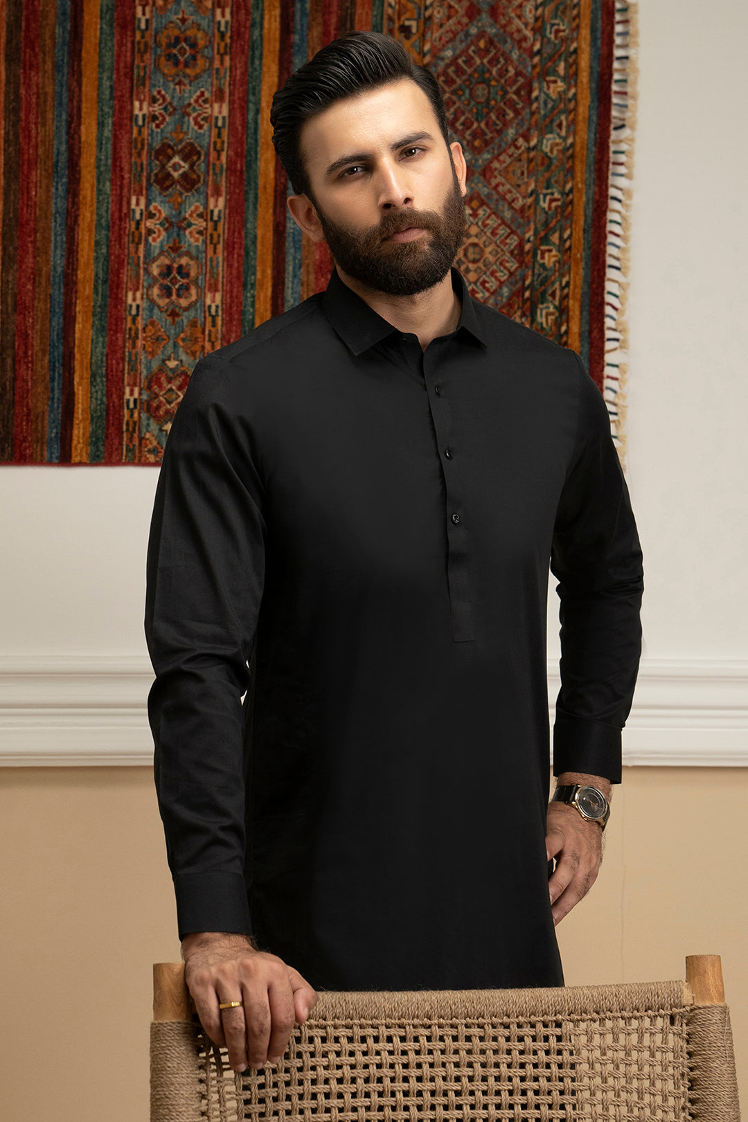 White Cotton Shalwar Kameez Fabric (Unstitched 2-Piece) - Image 90