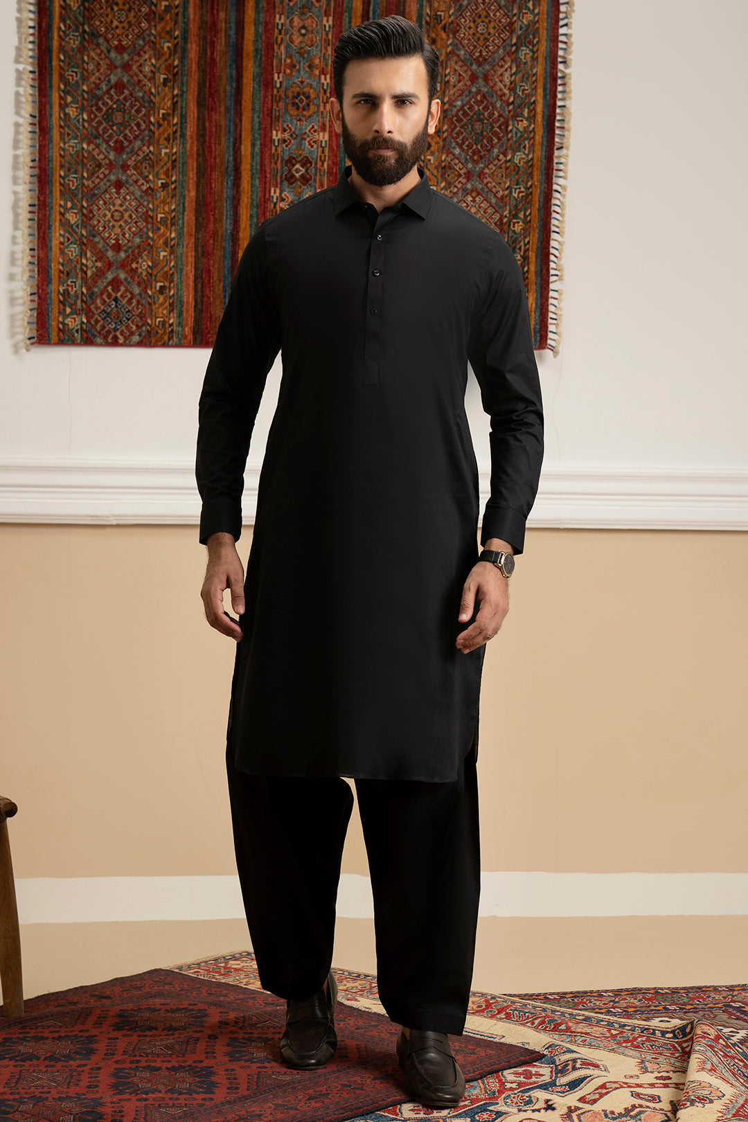 White Cotton Shalwar Kameez Fabric (Unstitched 2-Piece) - Image 91