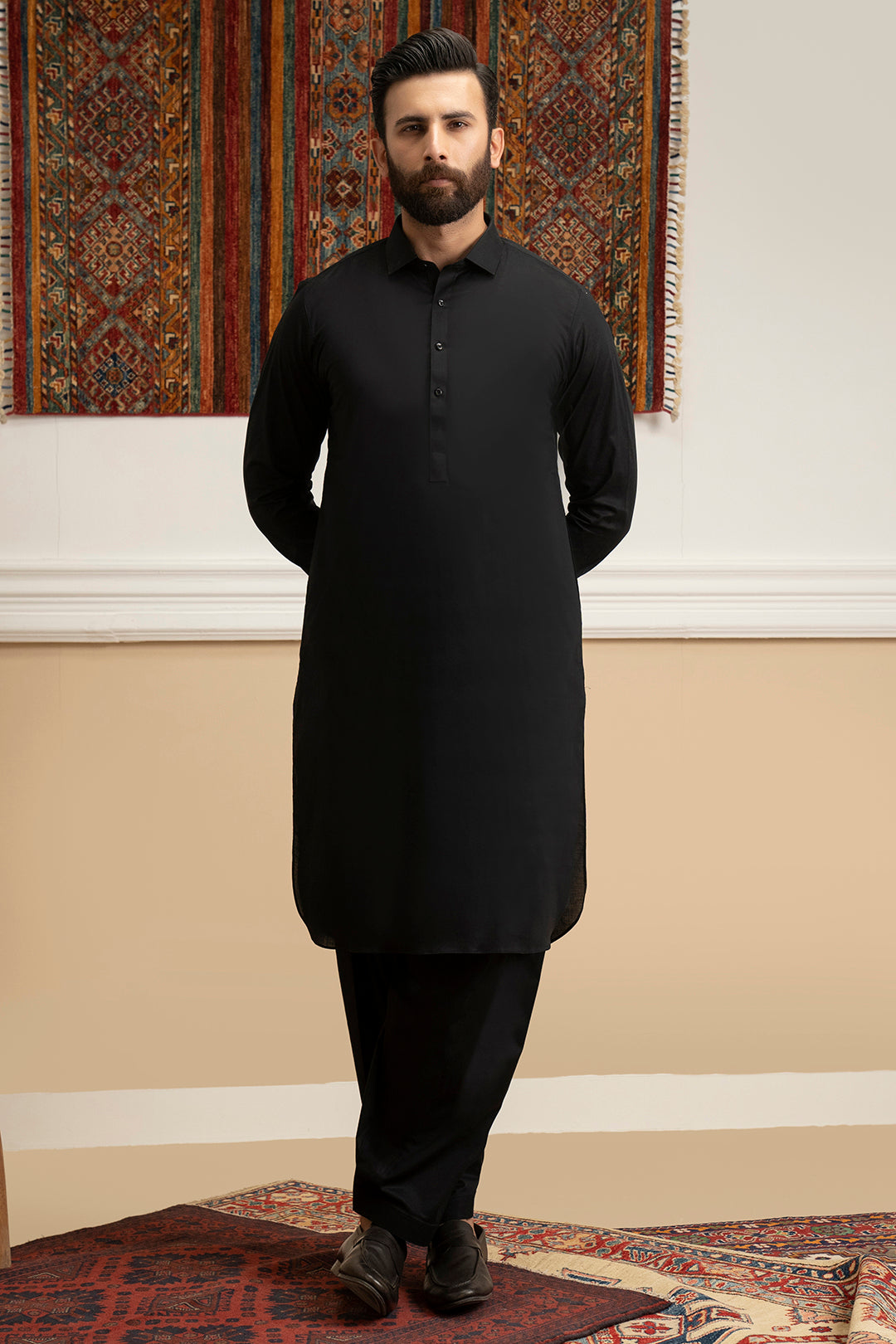 White Cotton Shalwar Kameez Fabric (Unstitched 2-Piece) - Image 96