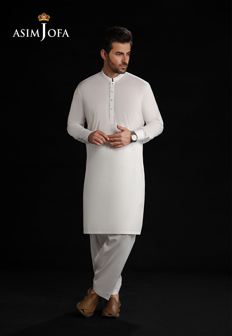 White Cotton Shalwar Kameez (2-Piece) - Image 1
