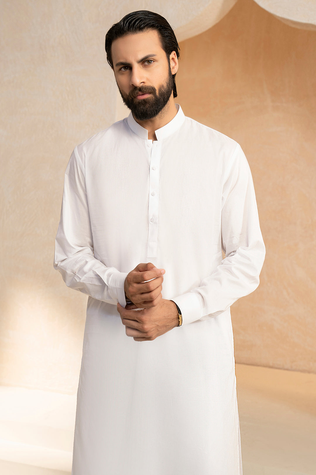 White Cotton Shalwar Kameez (2-Piece) - Image 1