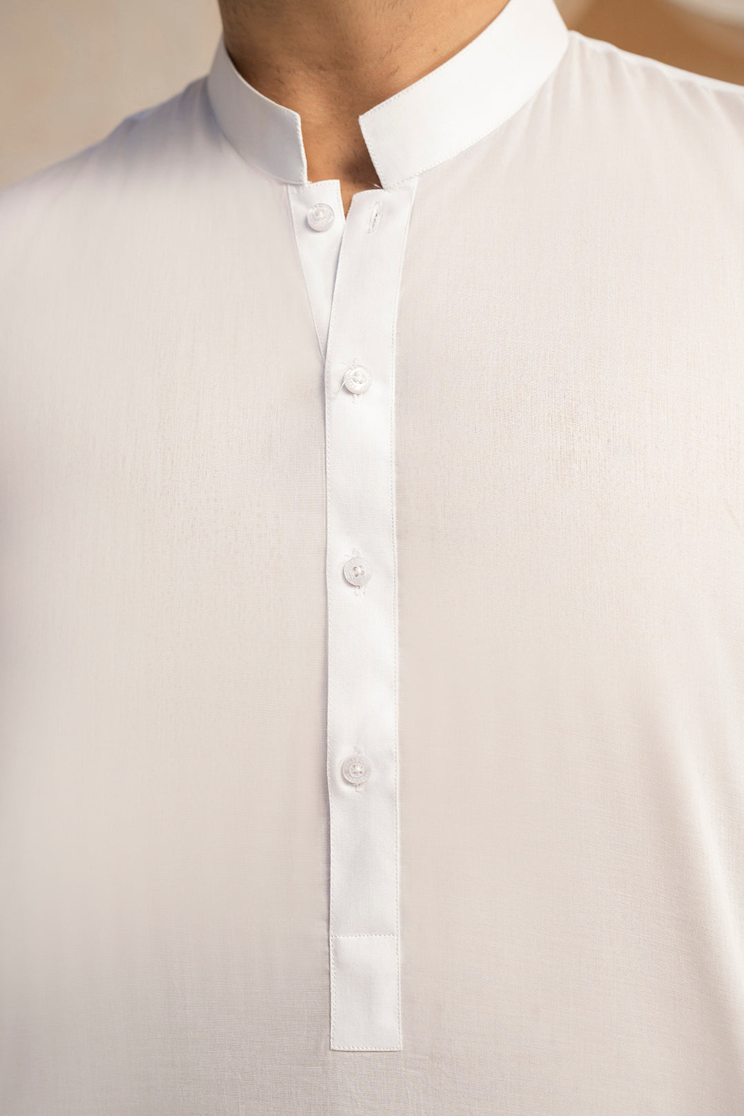 White Cotton Shalwar Kameez (2-Piece) - Image 3