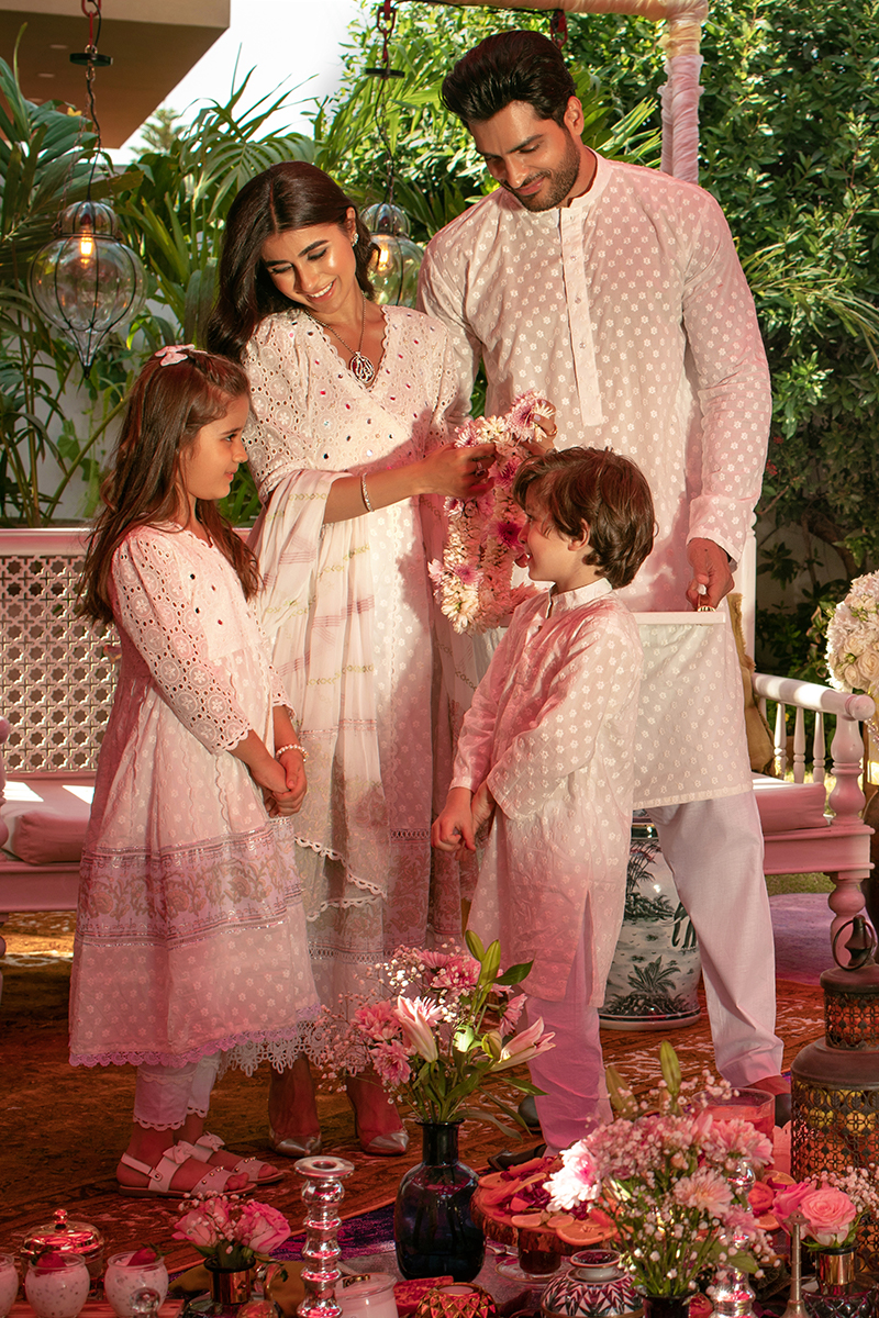 White Schiffli Cotton Shalwar Kameez (2-Piece) - Image 1