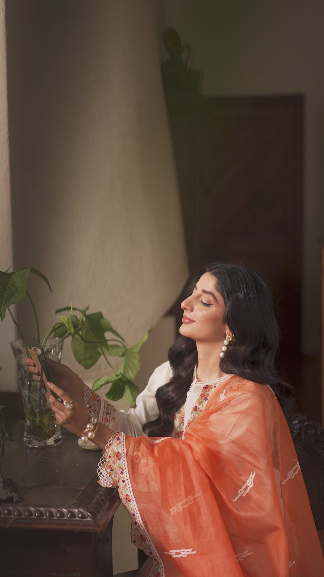 Amber White Embroidered Cotton Lawn Schiffli Suit (3-Piece) - Image 6