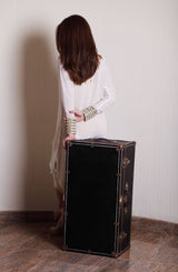 White Metallic Embroidered Georgette Chiffon Salwar Kameez (2-Piece) - Image 4