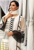 White Pearl Embellished Organza Salwar Kameez (3-Piece) - Image 4