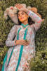 White Screen-Printed Raw Silk Salwar Kameez (2-Piece) - Image 5