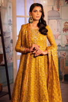 Pakistani Mustard Zardozi Organza Net Kalidaar (3-Piece) - Image 3